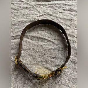 LV REPURPOSED  CANVAS  DOG COLLAR